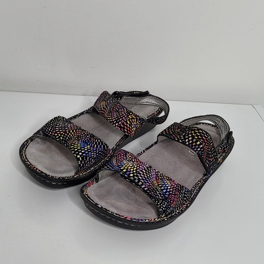 ALEGRIA EU 38 US 7.5-8 Verona‎ Viewmaster Black Rainbow Sandals Comfort Shoes